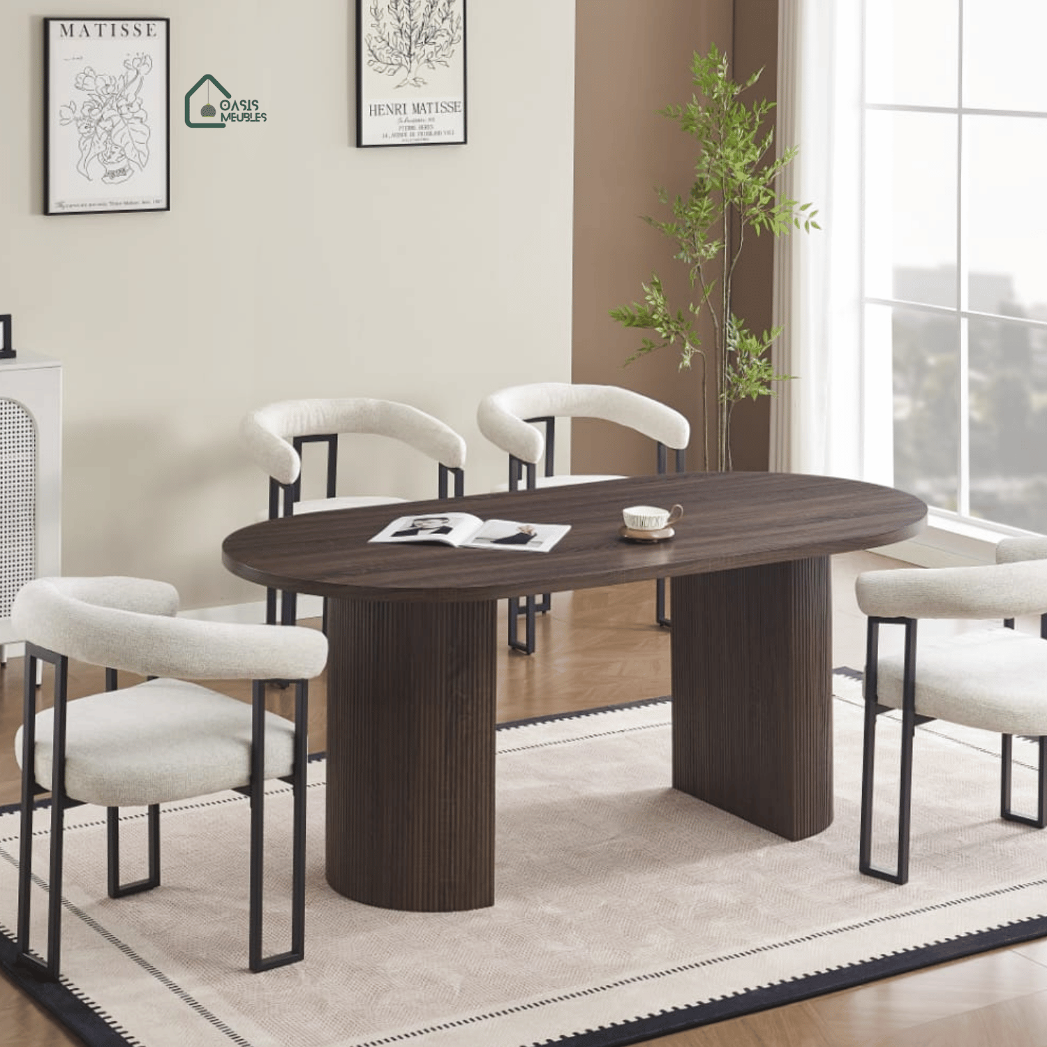 Table A Manger New Anna Pied Effet Noyer