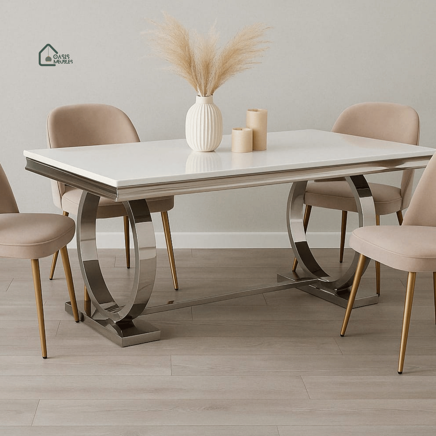 Table Repas Omega Chrome