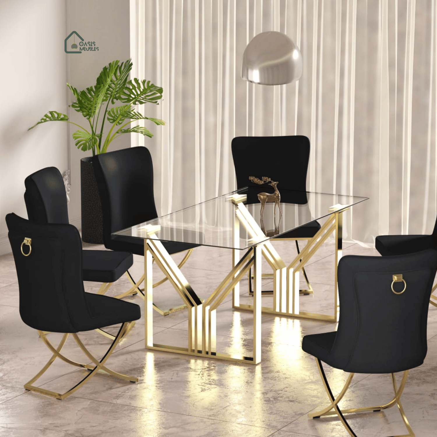 Table Repas Igrec Gold Transparent