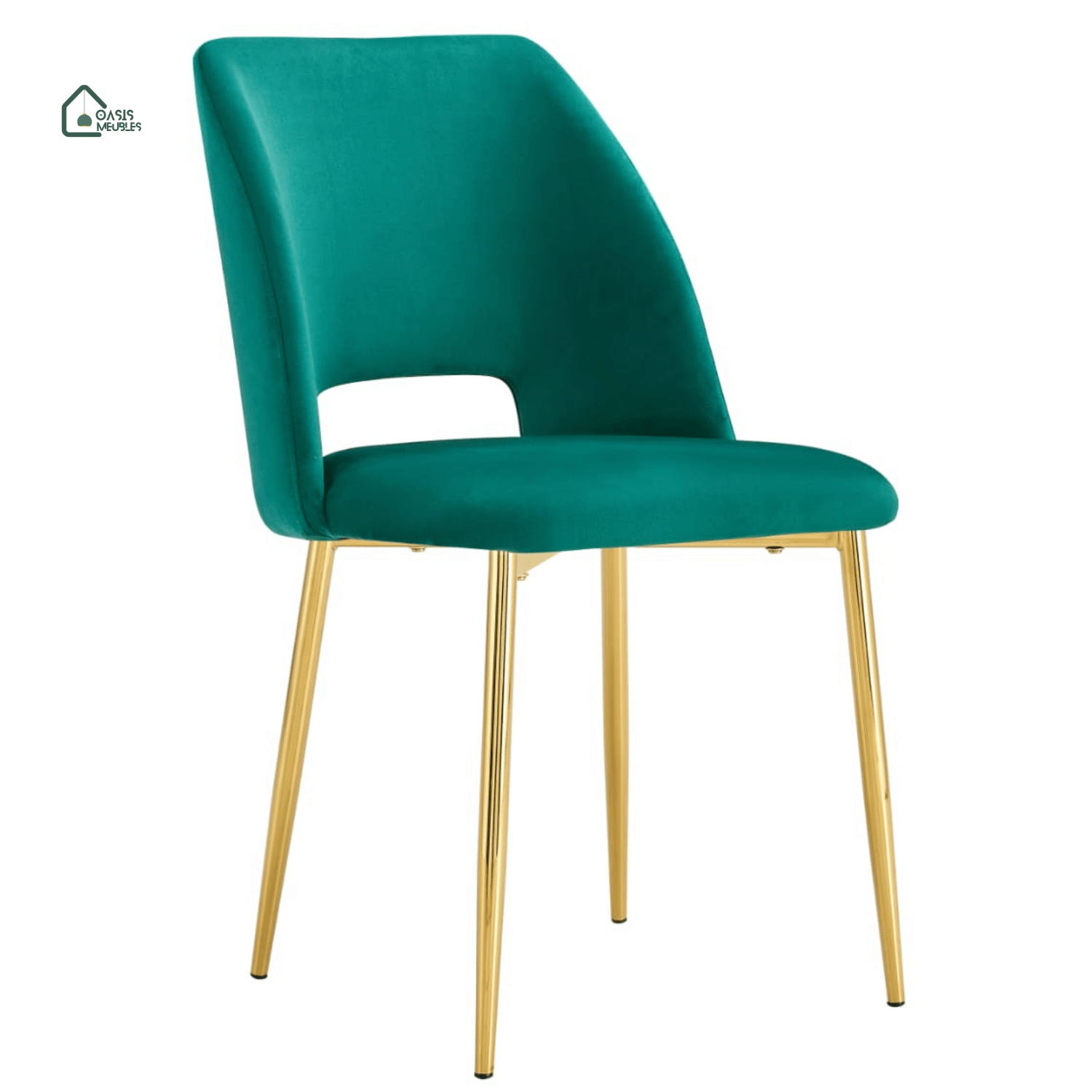 Chaises Ava Gold Velours Vert