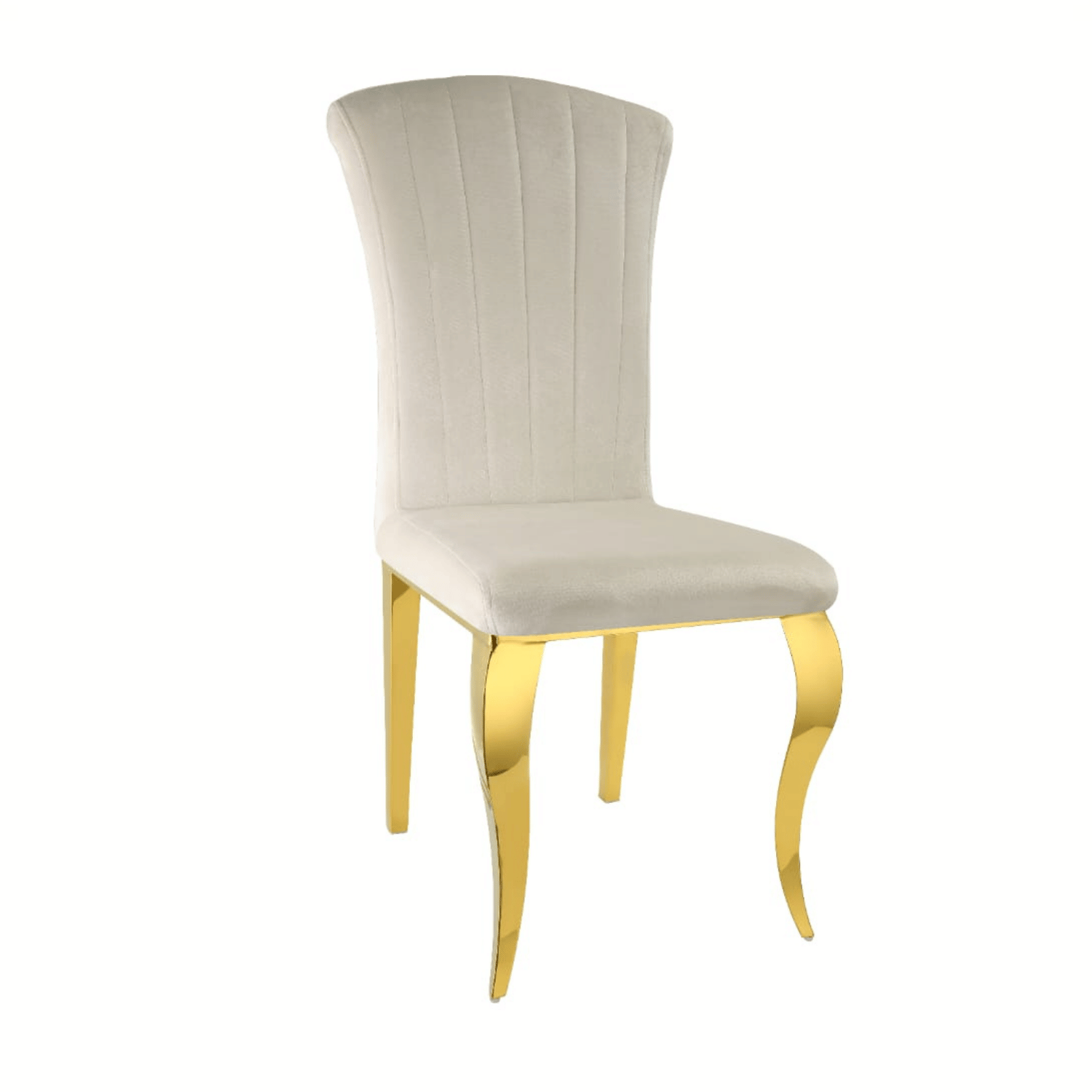 Chaise Louis Gold Velours Ardoise