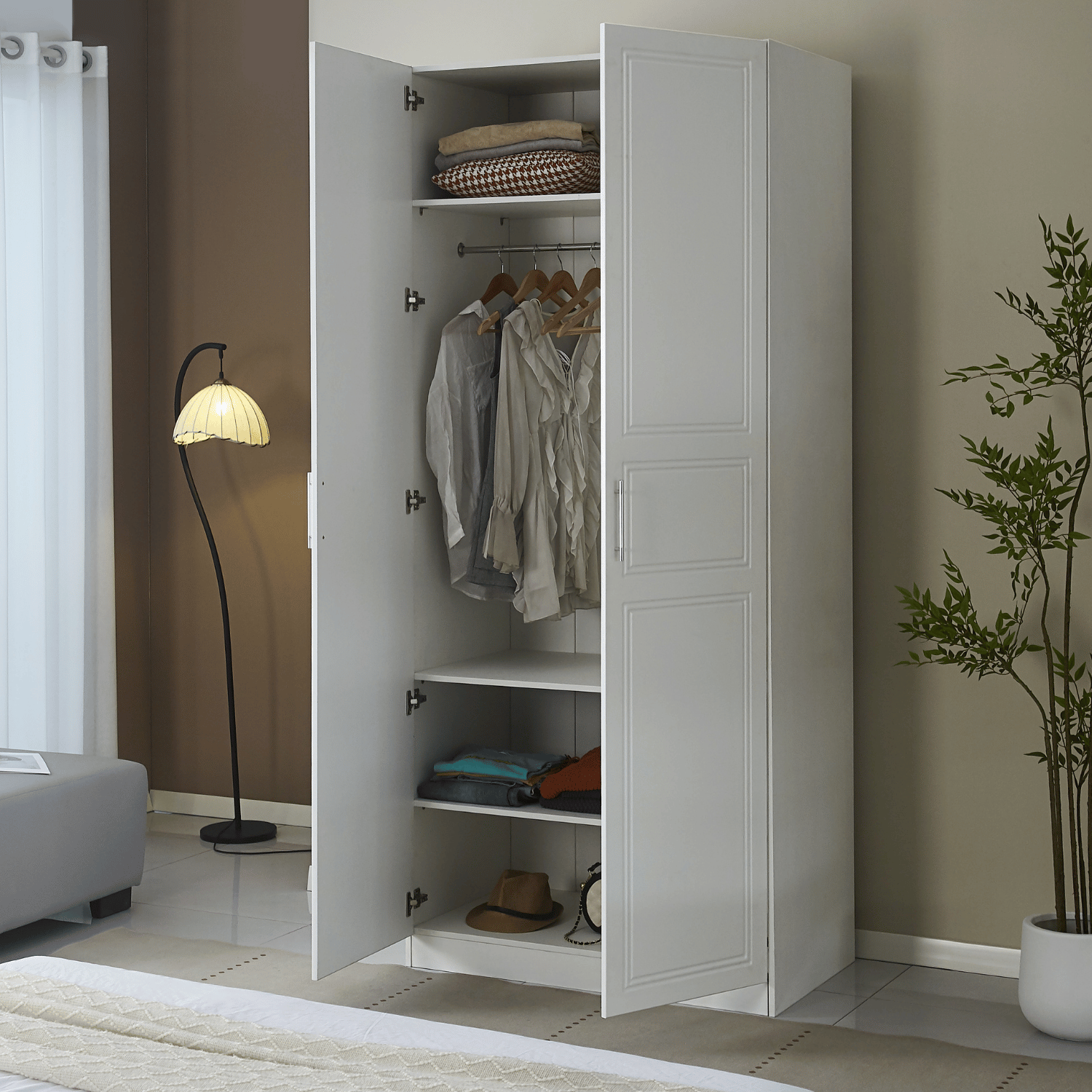 Armoire Barbara En Bois Deux Portes